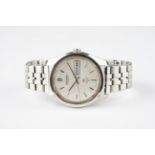 GENTLEMENS GRAND SEIKO HI BEAT 36000 DAY DATE WRISTWATCH REF. 6146-8000, circular silver dial with