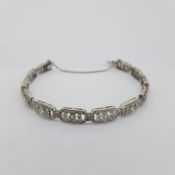 Tablet Link Diamond Bracelet Circa 1950’s,