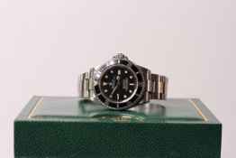 ROLEX SEA DWELLER REFERENCE 16600 WITH BOX AND ANCHOR, circular black dial with with applied hour