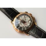 GENTLEMAN'S AUDEMARS PIGUET MILLENARY CHRONOGRAPH 18CT ROSE GOLD, oval dial with grey tachometer