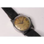 VINTAGE OMEGA SEAMASTER AUTOMATIC WITH TURLER RETAIL SIGNATURE, circular cream dial with applied