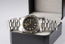 GENTLEMENS ORIS AUTOMATIC DATE WRISTWATCH W/ BOX REF. 7457, circular black dial with luminous hour