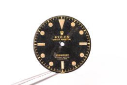 ROLEX SUBMARINER DIAL OFFICIALLY CERTIFIED CHRONOMETER REF 5508 CIRCA 1950s, gloss dial with gilt