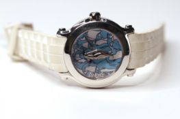 LADIES CHOPARD ANIMAL WORLD LIMITED EDITION OF 150 WRISTWATCH, circular penguin print dial with