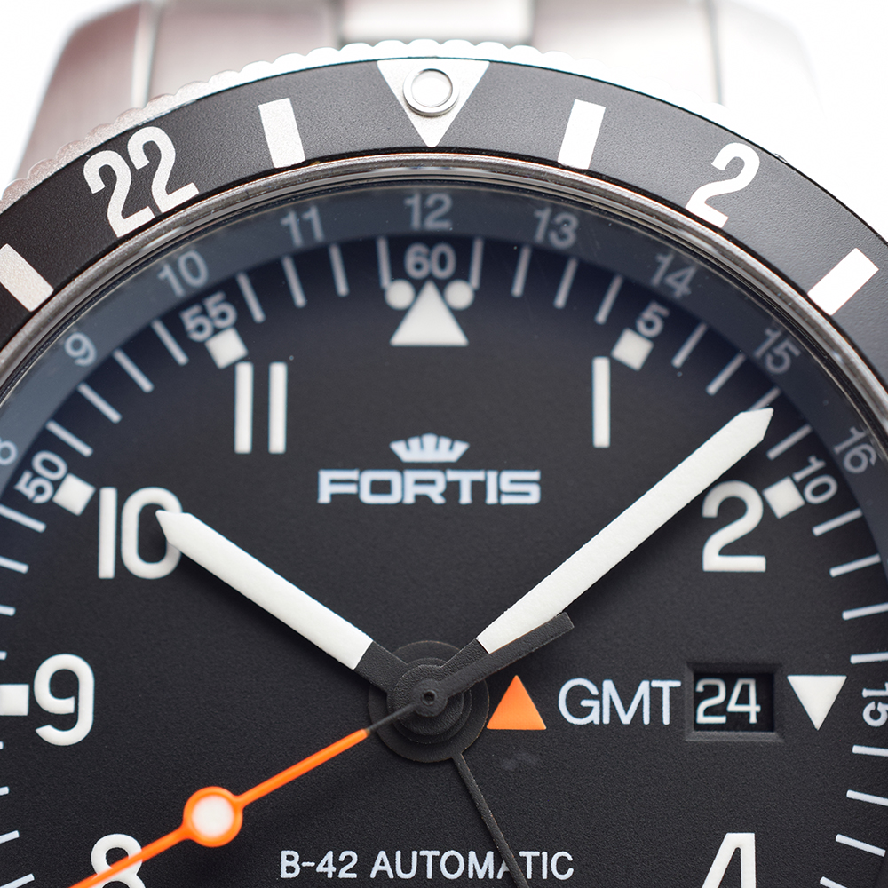 GENTLEMAN'S FORTIS B-42 COSMONAUT GMT 3 TIME ZONE, REF. 649.10.11M, OCTOBER 2007 BOX AND PAPERS, - Image 7 of 9