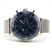 GENTLEMAN'S BREITLING SUPEROCEAN HERITAGE CHRONOGRAPH 44 BLUE , REF. A13313161C1A1, AUGUST 2018