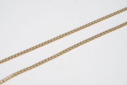 9CT GOLD CURB LINK CHAIN, gross weight is 3.22g.