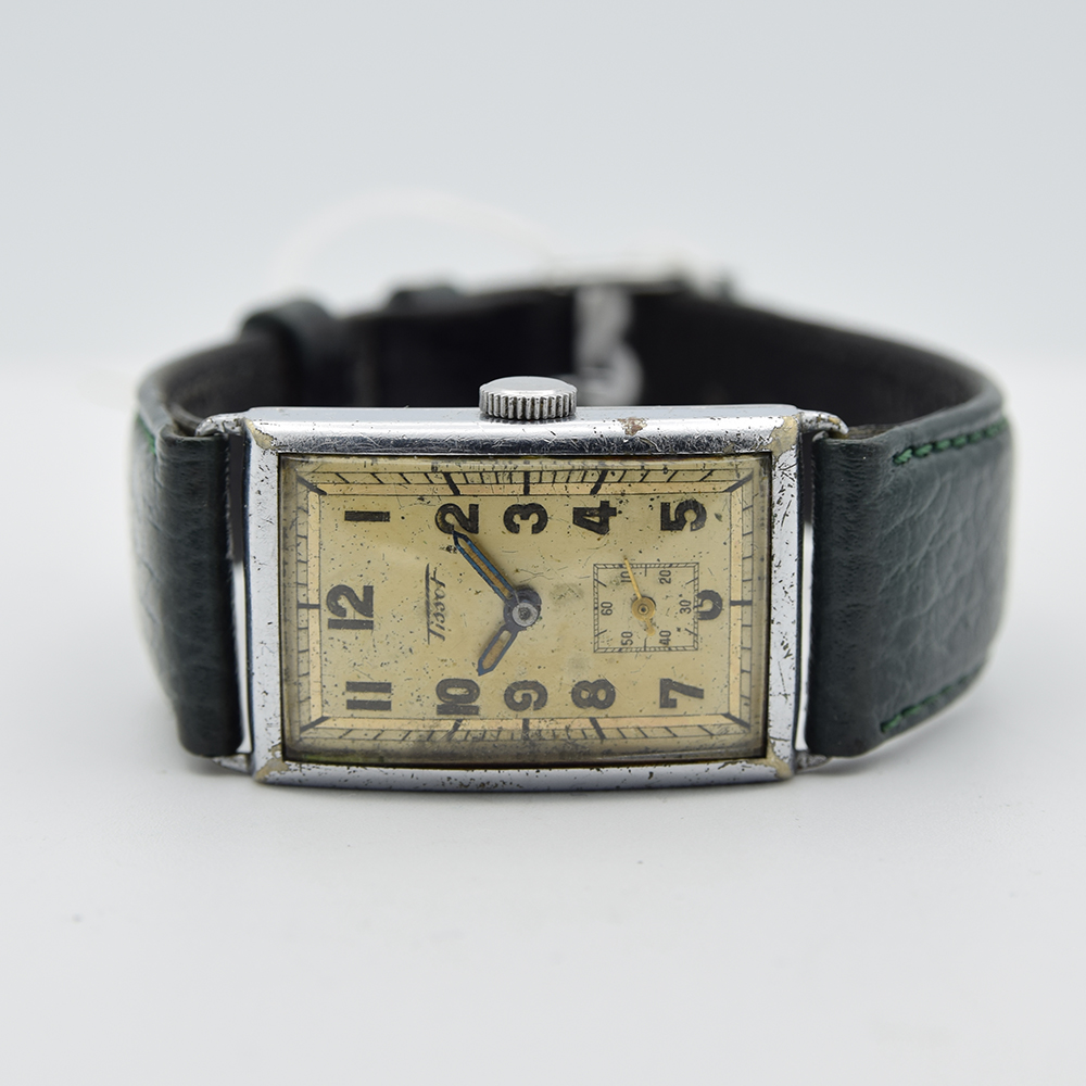 *TO BE SOLD WITHOUT RESERVE* GENTLEMAN'S TISSOT MANUALLY WOUND "TANK", CIRCA. 1930S, RADIUM SECTOR