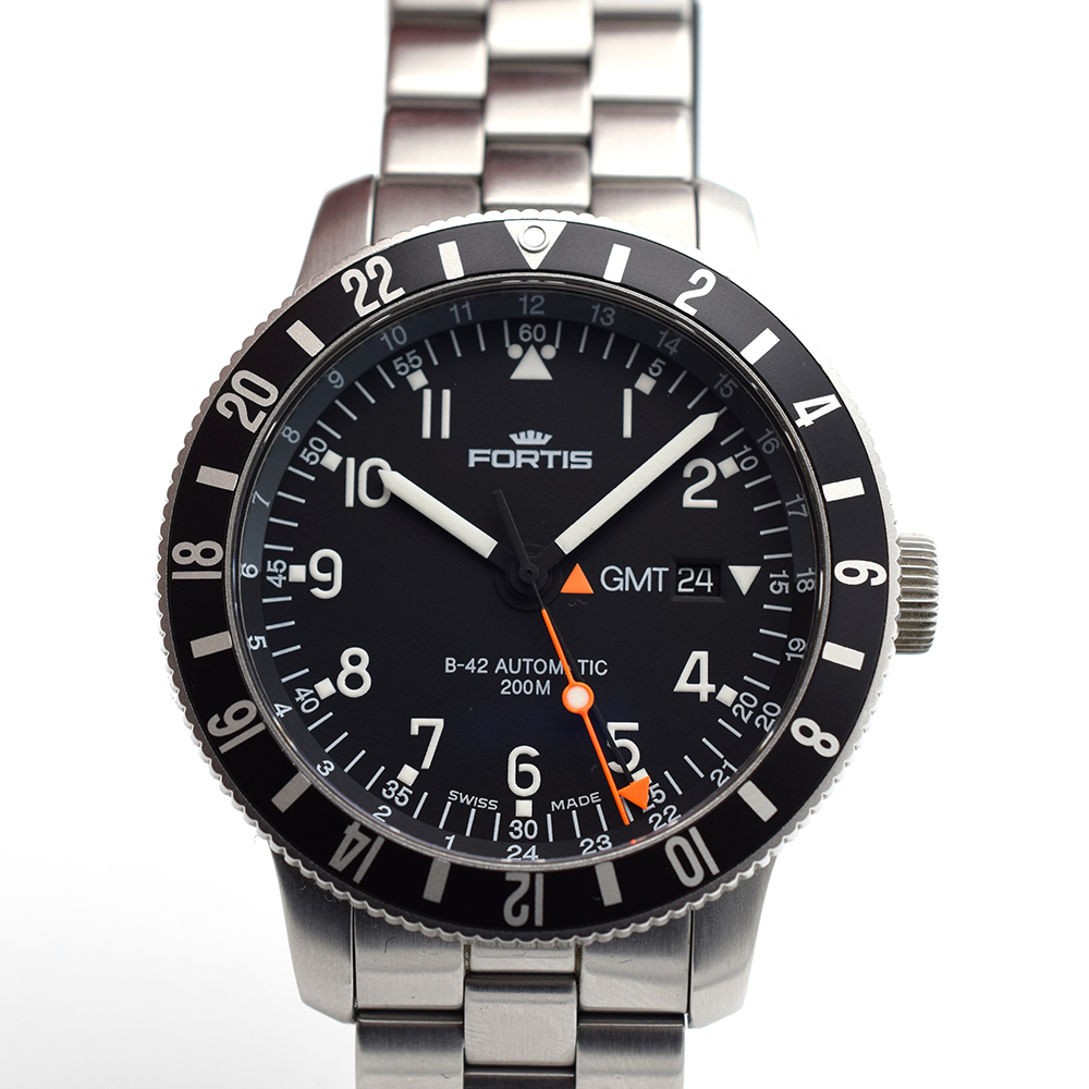 GENTLEMAN'S FORTIS B-42 COSMONAUT GMT 3 TIME ZONE, REF. 649.10.11M, OCTOBER 2007 BOX AND PAPERS, - Image 6 of 9