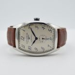 GENTLEMAN'S LONGINES EVIDENZA AUTOMATIC RECTANGULAR, REF. L2.642.4, BOX & BOOKLETS + BUCKLE,