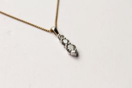 Diamond Trilogy 'Hearts on Fire' Pendant, set with 3 graduated round brilliant cut diamonds