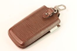 *TO BE SOLD WITHOUT RESERVE* Louis Vuitton Brown Phone Case, 12cm length, 7cm width, velcro