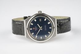 GENTLEMENS TISSOT SEASTAR AUTOMATIC DATE WRISTWATCH REF. 44661-4X, circular dark blue dial with