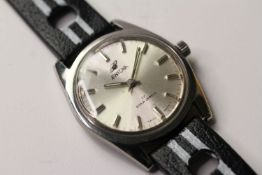 *TO BE SOLD WITHOUT RESERVE* VINTAGE ENICAR STAR JEWELS, silver dial, block hour markers, date