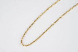 9CT GOLD ROPE CHAIN, gross weight is 2.11g.