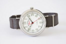 GENTLEMENS WEST END WATCH CO SOWAR RE EDITION WRISTWATCH, circular white dial with hour markers