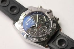 BREITLING CHRONOMAT 41 REFERENCE AB0140 2014 With BOX AND PAPERS, circular black dial, Roman