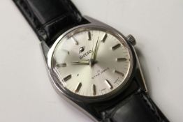 *TO BE SOLD WITHOUT RESERVE* VINTAGE ENICAR STAR JEWELS, silver dial, block hour markers, date