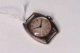 *TO BE SOLD WITHOUT RESERVE*Art Deco Silver case with Swiss hallmarking and Rolex movement, marked