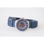 LADIES TAG HEUER PROFESSIONAL DATE WRISTWATCH, circular blue dial with hour markers and hands,