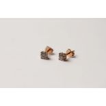 Pair of Diamond Stud Earrings, set with 2 round brilliant cut diamonds totalling 0.58ct, 4 claw set,