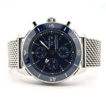 GENTLEMAN'S BREITLING SUPEROCEAN HERITAGE CHRONOGRAPH 44 BLUE , REF. A13313161C1A1, AUGUST 2018