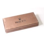 Vintage Rolex Spares Case, Code No. 900.00.07, Brown with green plastic interior, two red parts