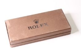 Vintage Rolex Spares Case, Code No. 900.00.07, Brown with green plastic interior, two red parts