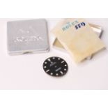 1980s ROLEX SUBMARINER 5513 DIAL, circular black dial with applied hour markers, "600ft = 200m",