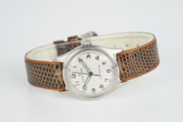 GENTLEMENS ROLEX OYSTER WRISTWATCH REF. 4444 CIRCA 1945, circular refinished dial with arabic