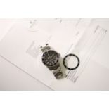 VINTAGE ROLEX SEA DWELLER 1665 CIRCA 1976 WITH ROLEX PAPERWORK AND SPARE BEZEL INSERT, circular