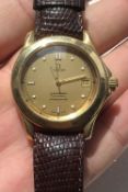 OMEGA 18CT GOLD SEAMASTER AUTOMATIC WRISTWATCH,