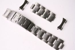 Vintage Rolex folded steel Bracelet, 9315 stamped end link, 280 stamped end pieces, approximately