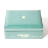 1950s ROLEX WATCH BOX, green Rolex watch box, sports model box, good condition, comes with watch