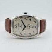 GENTLEMAN'S LONGINES EVIDENZA AUTOMATIC RECTANGULAR, REF. L2.642.4, BOX & BOOKLETS + BUCKLE,