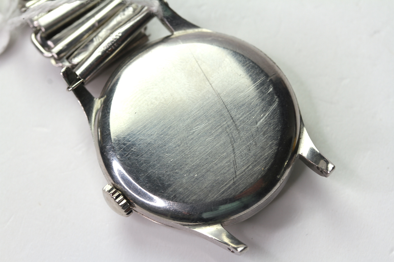 VINTAGE LONGINES WRIST WATCH, circular silver dial with arabic numeral hour markers, subsidary - Image 2 of 2