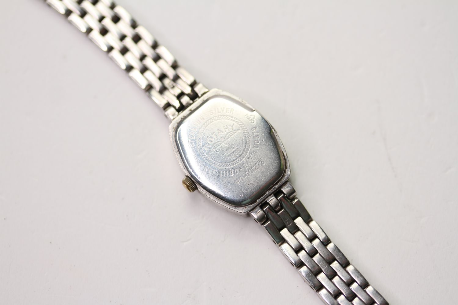 ROTARY WRISTWATCH REF 11190 W/BOX, mother of pearl dial, 17mm sterling silver case with snap case - Image 3 of 5