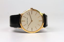 AUDEMARS PIGUET 18CT ULTRA THIN 1965 WITH PAPERS AND BOOKLET REFERENCE 34181, circular cream dial