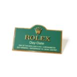 Rolex Day-Date Display Sign, 6.5 x 4cm