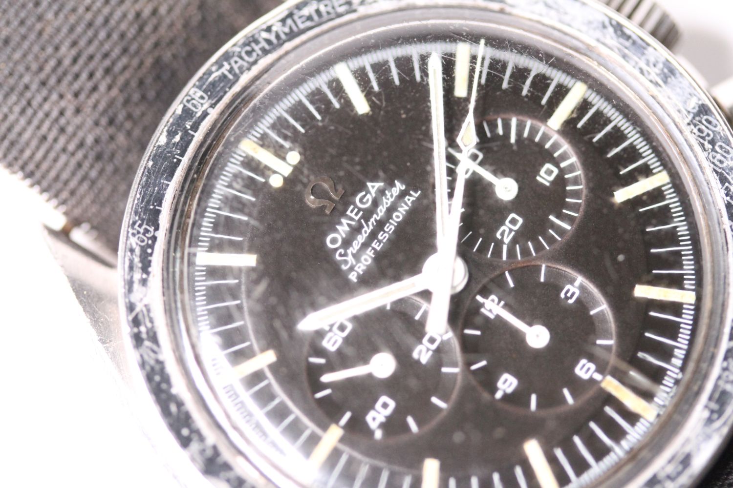 VINTAGE OMEGA SPEEDMASTER PROFESSIONAL 145.012 SP 1968, circular black dial with baton hour markers, - Image 3 of 9