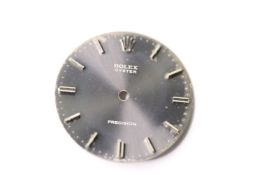 VINTAGE ROLEX OYSTER PRECISION GREY SUNBURST DIAL, circular grey sunburst dial with applied baton