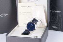 GENTLEMENS ARMAND NICOLET TRAMELAN LTD EDITION OF 999 PIECES WRISTWATCH W/ BOX & PAPERS, circular