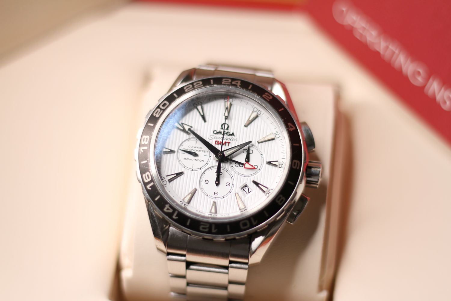 OMEGA SEAMASTER GMT AQUA TERRA CO-AXIAL WRISTWATCH REF 231.10.44.52.04.001 W/BOX & PAPERS, - Image 5 of 11