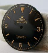 1950s Rolex Gents Explorer Dial Ref 6610, genuine 1950s rolex explorer dial showing some radium burn