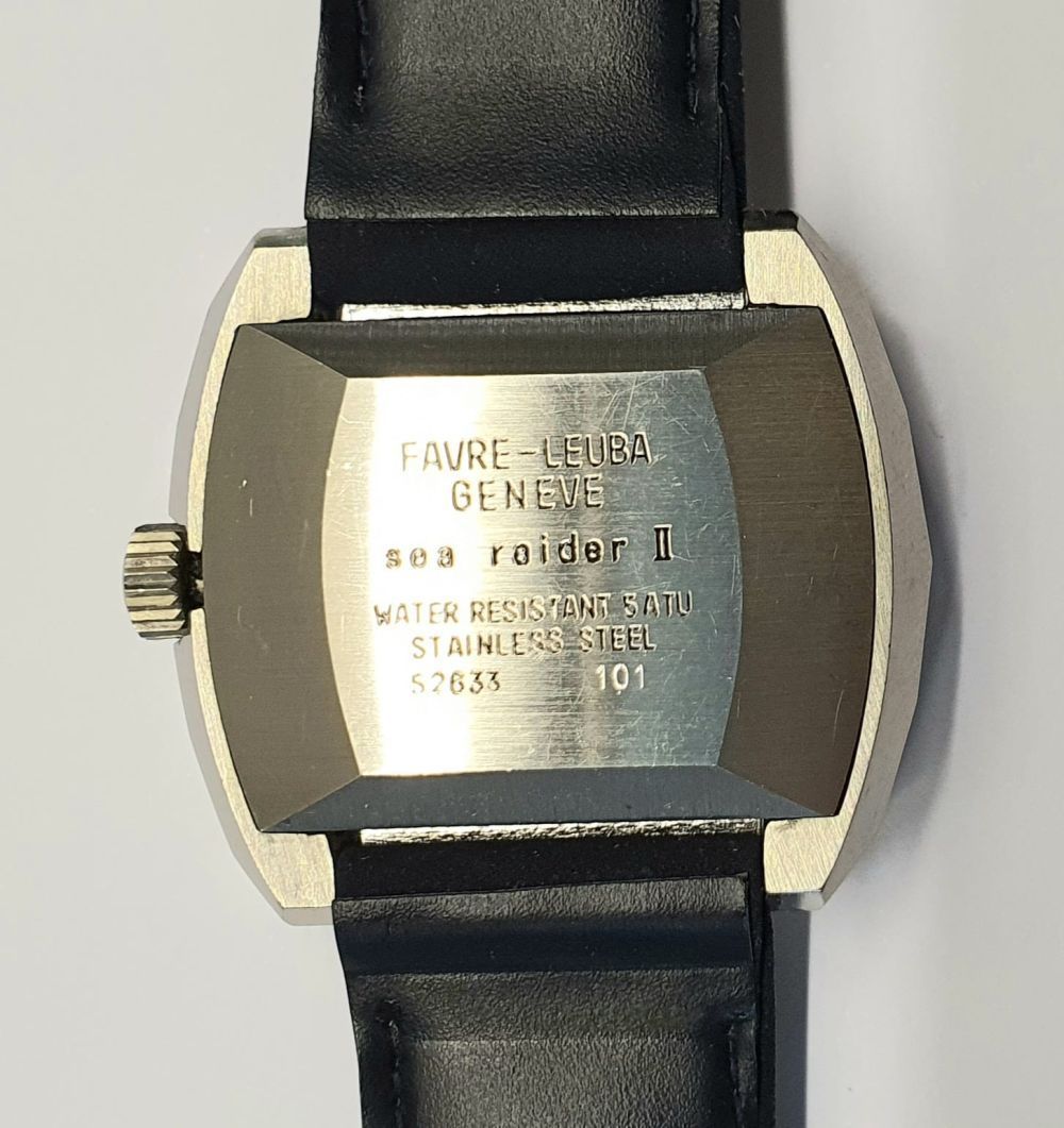 FAVRE-LEUBA NOS SEARAIDER II DAYMATIC AUTOMATIC IN STAINLESS STEEL MID-SIZED WRISTWATCH 1970S. - Image 5 of 7