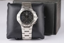 GENTLEMENS TAG HEUER KIRIUM AUTOMATIC CHRONOGRAPH WRISTWATCH W/ BOX REF. CL2110, circular black