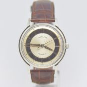 HAMILTON AUTOMATIC MICRO-ROTOR WRISTWATCH WITH TUXEDO DIAL AND ORIGINAL BOX 1950S. REFERENCE