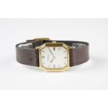 GENTLEMENS RAYMOND WEIL WRISTWATCH CIRCA 1976 - 80, off white dial with roman numeral hour markers