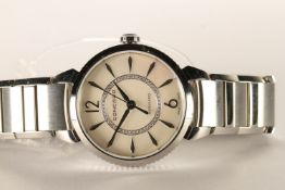 LADIES CONCORD IMPRESARIO WRISTWATCH, circular mother of pearl dial, diamond set inner ring,