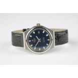 GENTLEMENS TISSOT SEASTAR AUTOMATIC DATE WRISTWATCH REF. 44661-4X, circular dark blue dial with